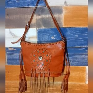 American West Leather Handbag Western Boho